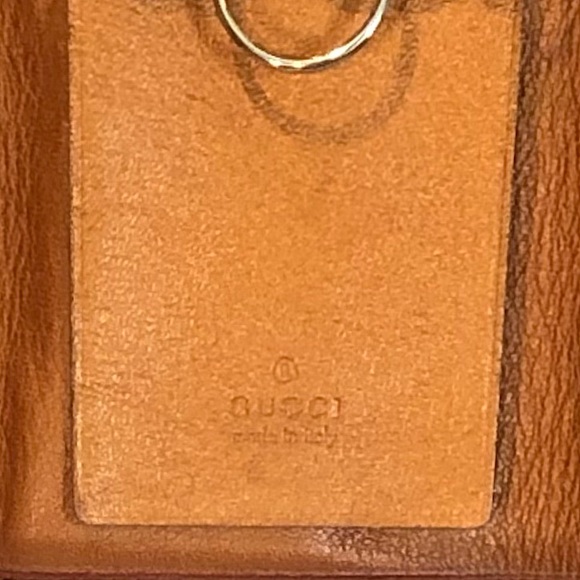 Auth GUCCI GG Monogram Canvas Burned Orange Leather Trifold Key Card Holder - Picture 5 of 16